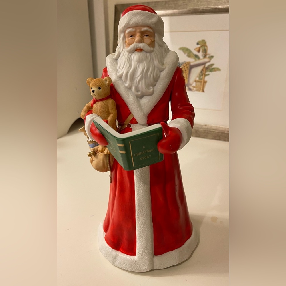 Santa Clause music box with “we wish you a merry Christmas” song, on- off lever.